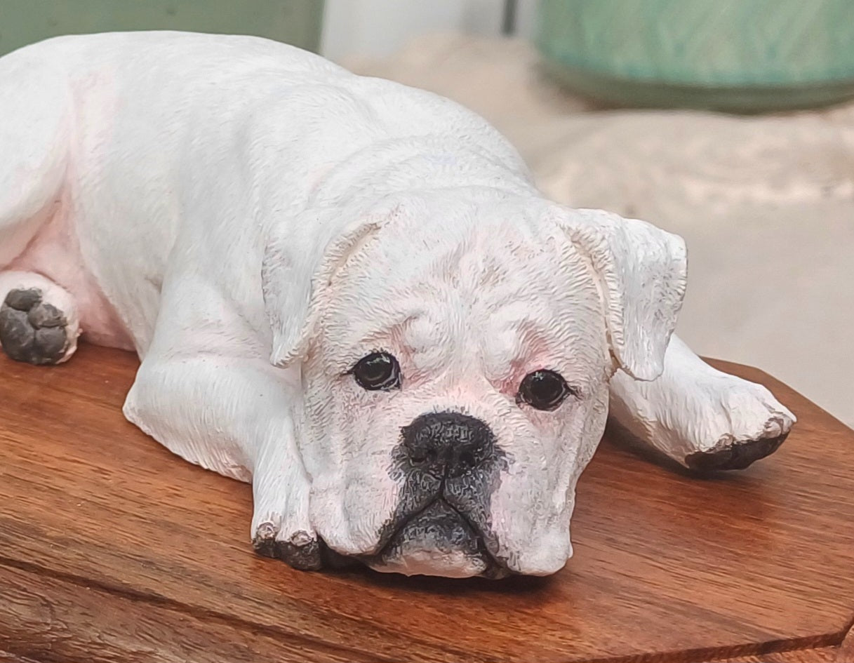 Boxer Dog Wooden Pet Cremation Urn For Pet Ashes