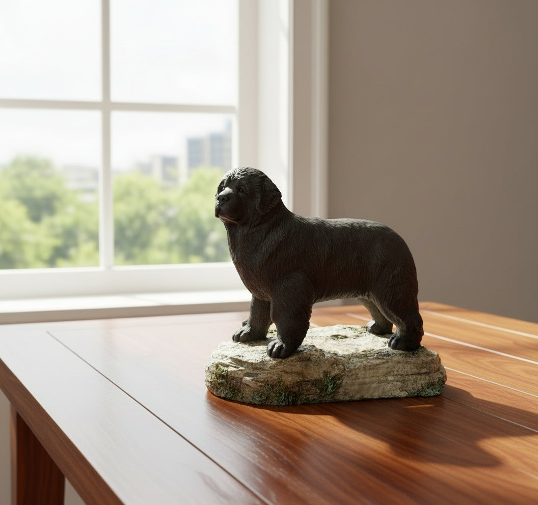 Unique sculpture of a newfoundland dog figurine