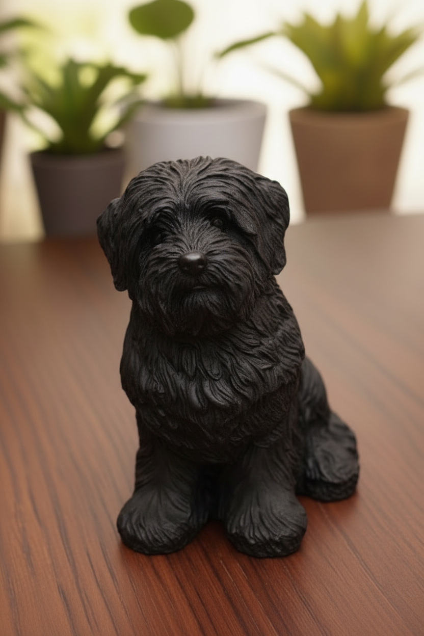Lhasa Apso: Solid Wood Cremation Urn For Ashes