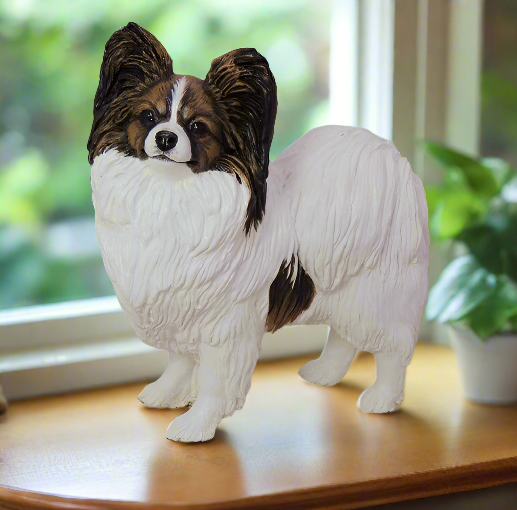 Papillon Dog Standing Figurine