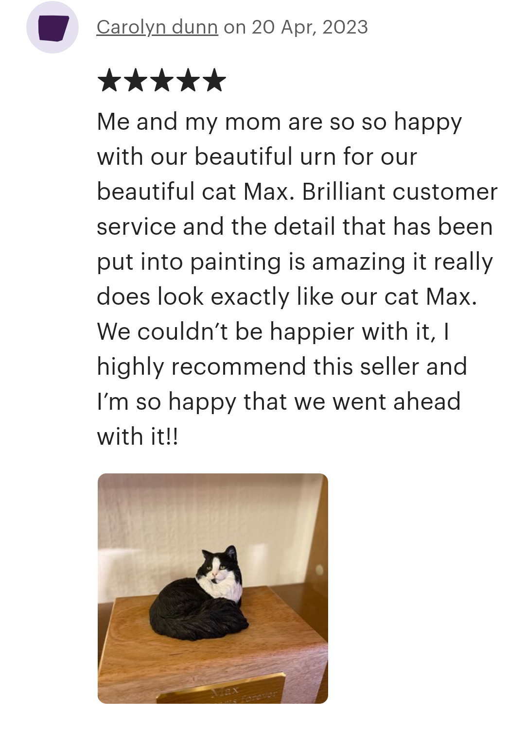 Longhaired Pillbox Style Cat Cremation Urn for Pet Ashes