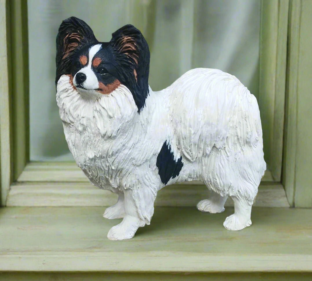 Papillon Dog Standing Figurine