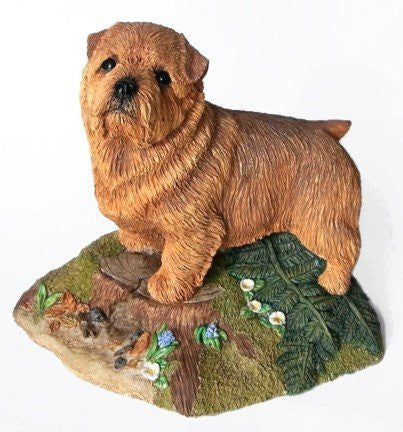 Norfolk Terrier Dog Wooden Cremation Urn For Ashes