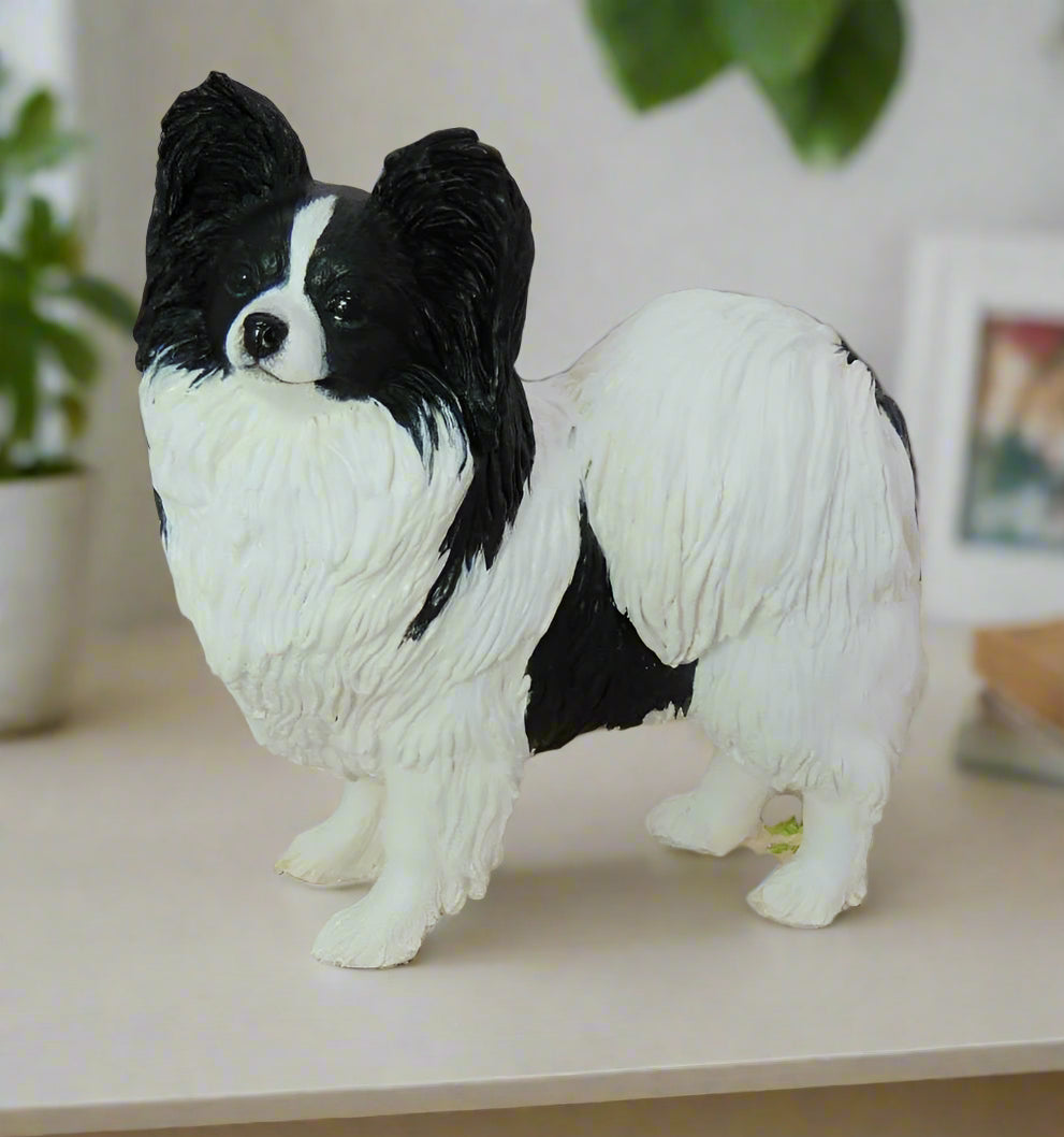 Papillon Dog Standing Figurine