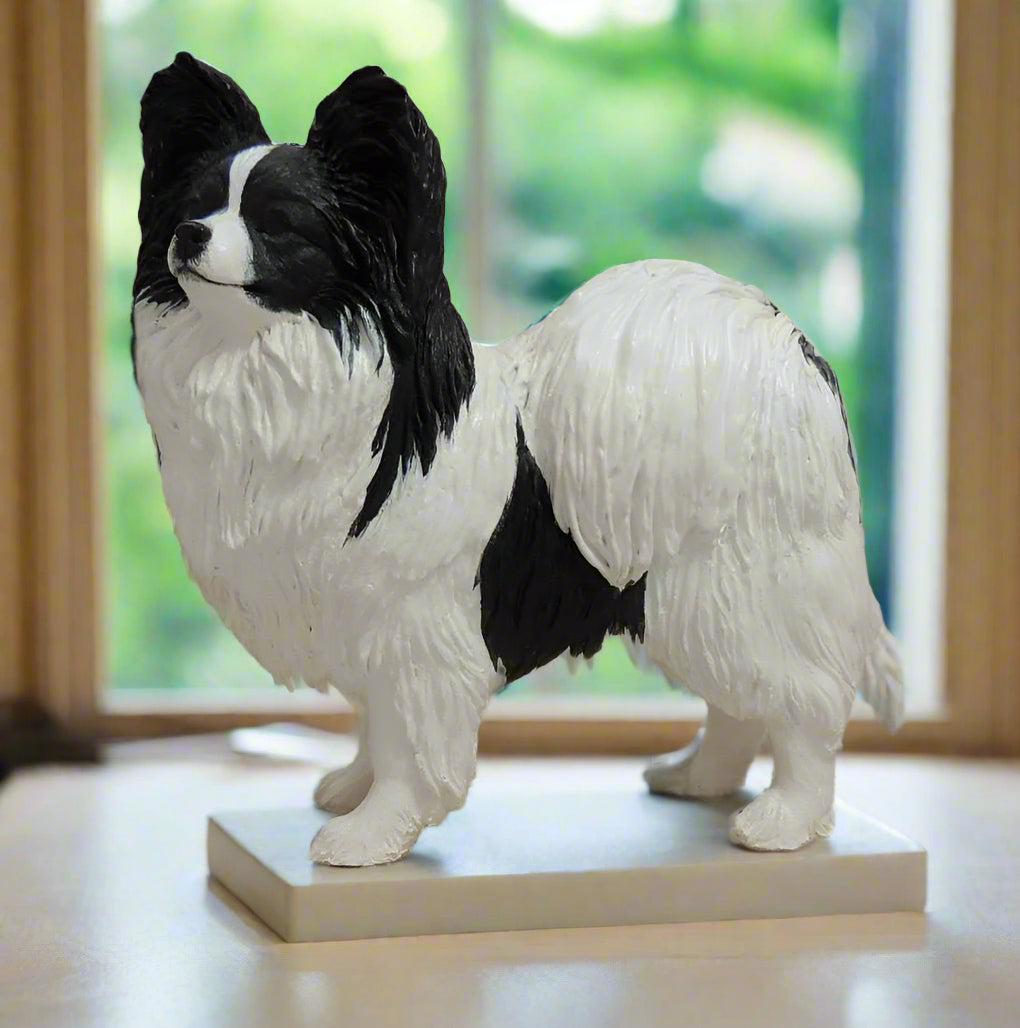 Papillon Dog Standing Figurine