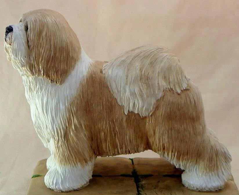 Tibetan Terrier Wood Cremation Urn