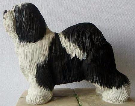 Tibetan Terrier Wood Cremation Urn