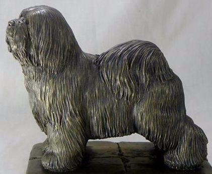 Tibetan Terrier Wood Cremation Urn
