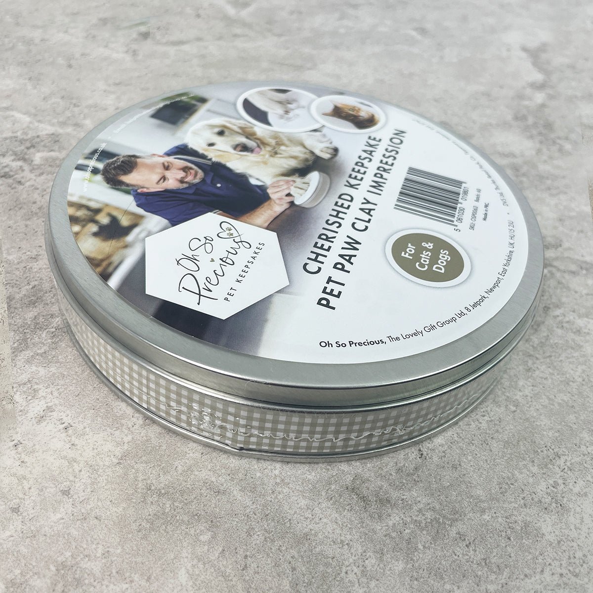 Pet Paw Print Clay Impression Tin