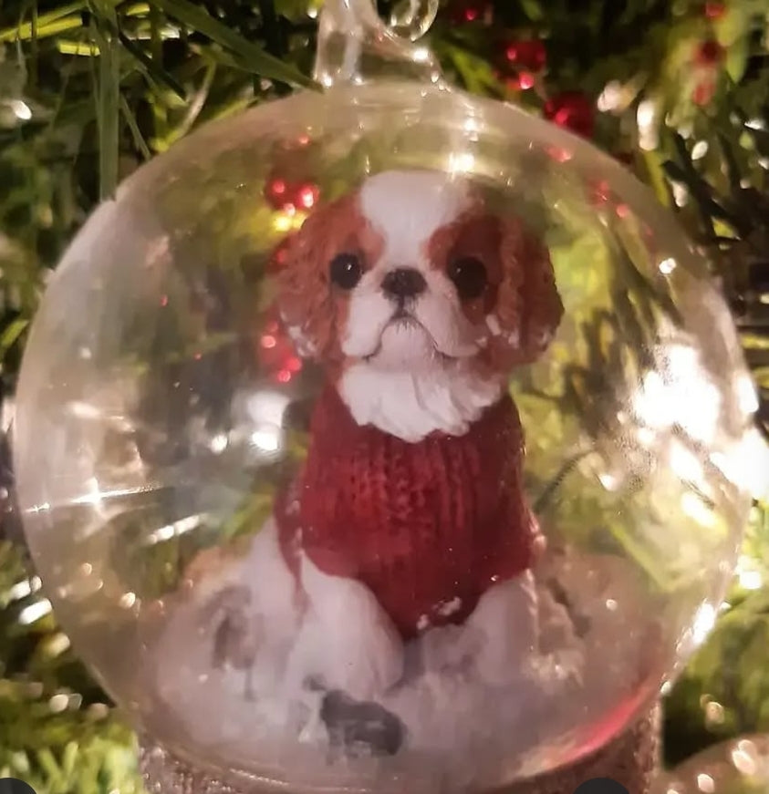 King charles spaniel Christmas tree ornaments
