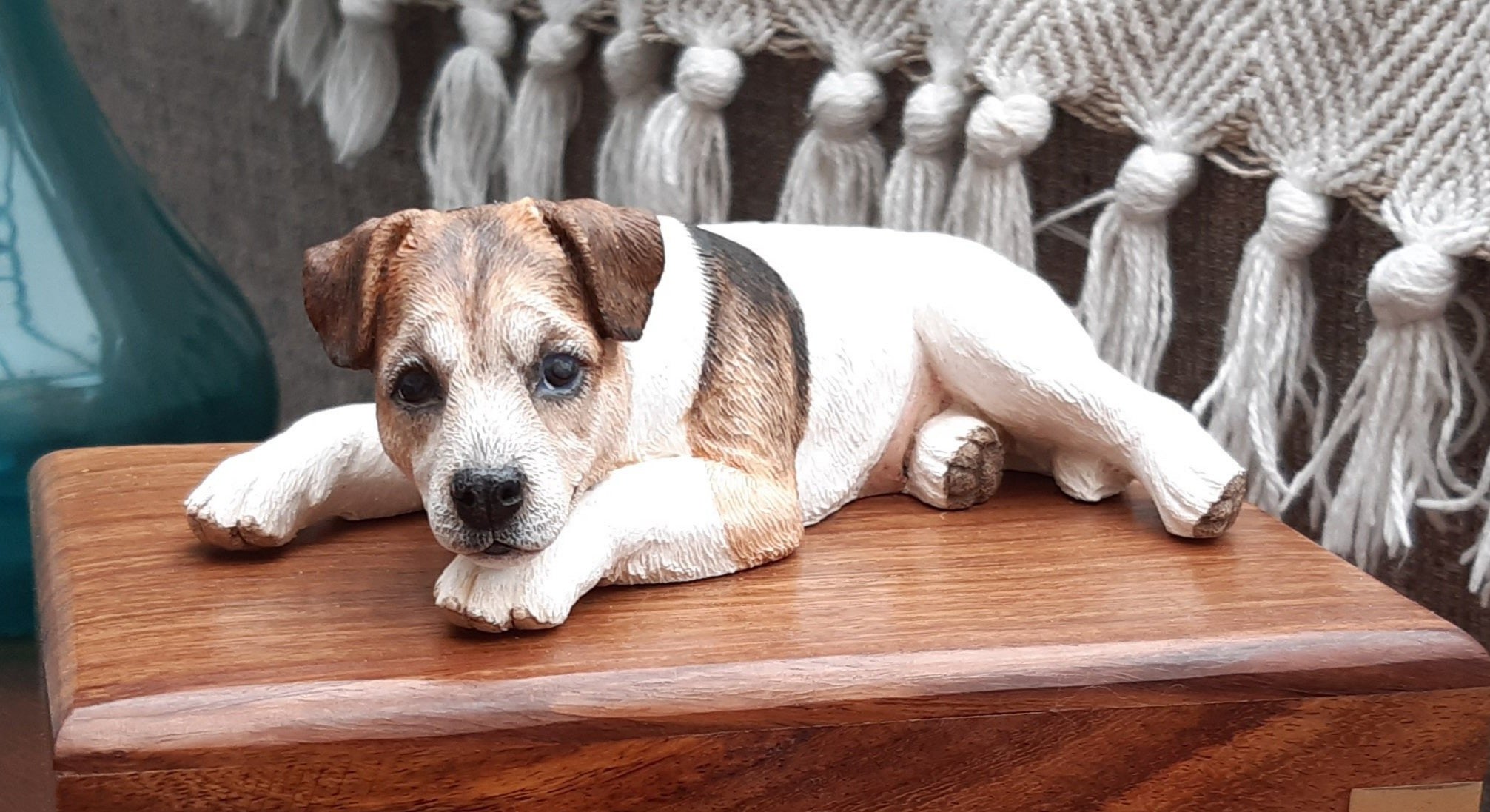 Jack Russell Terrier Cremation Urn for Ashes With Optional Custom painting Cavacast Pet Portraits Sculpture