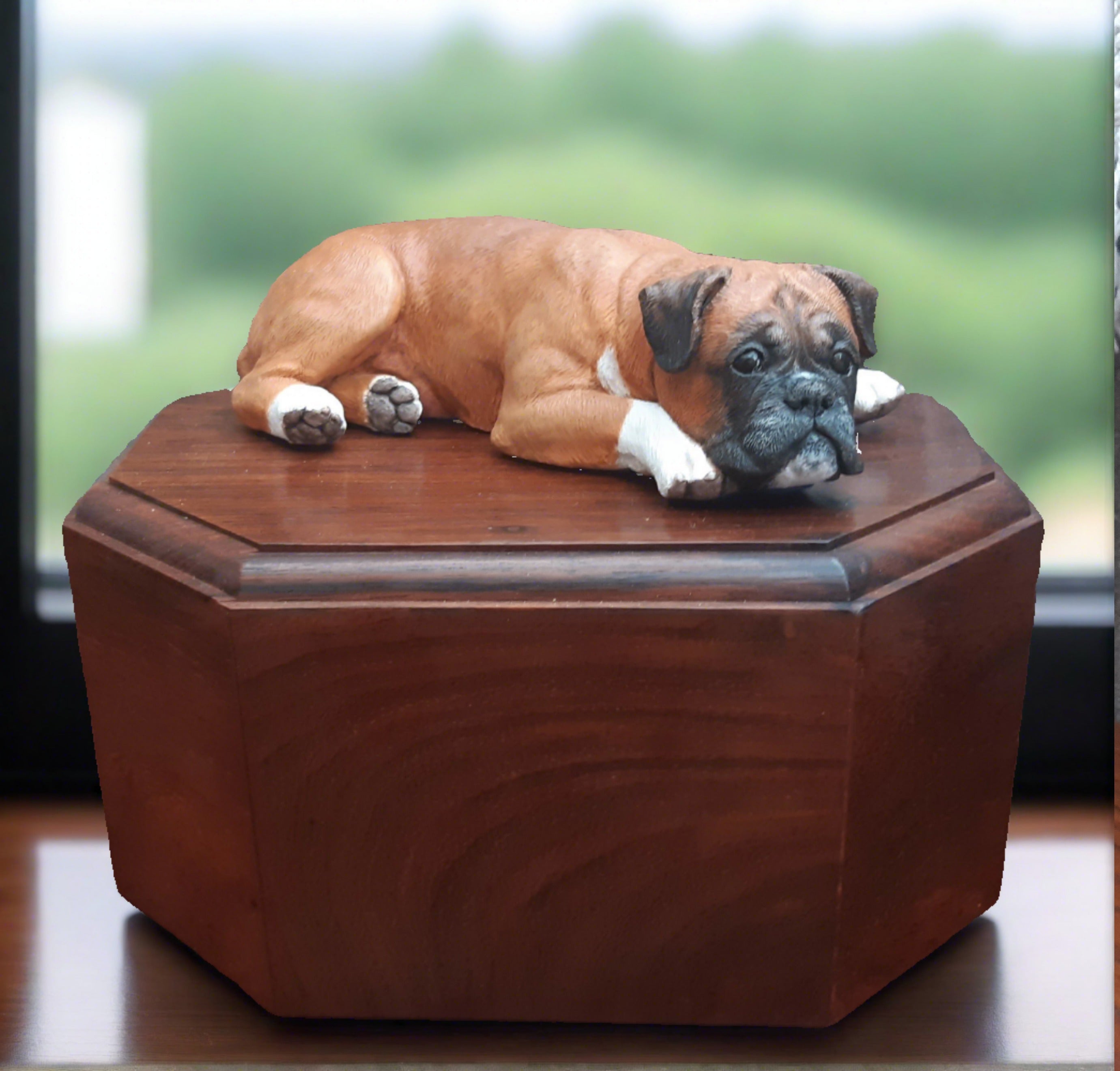Cremation Urn For Boxer with Free Custom Painting – Cavacast Pet