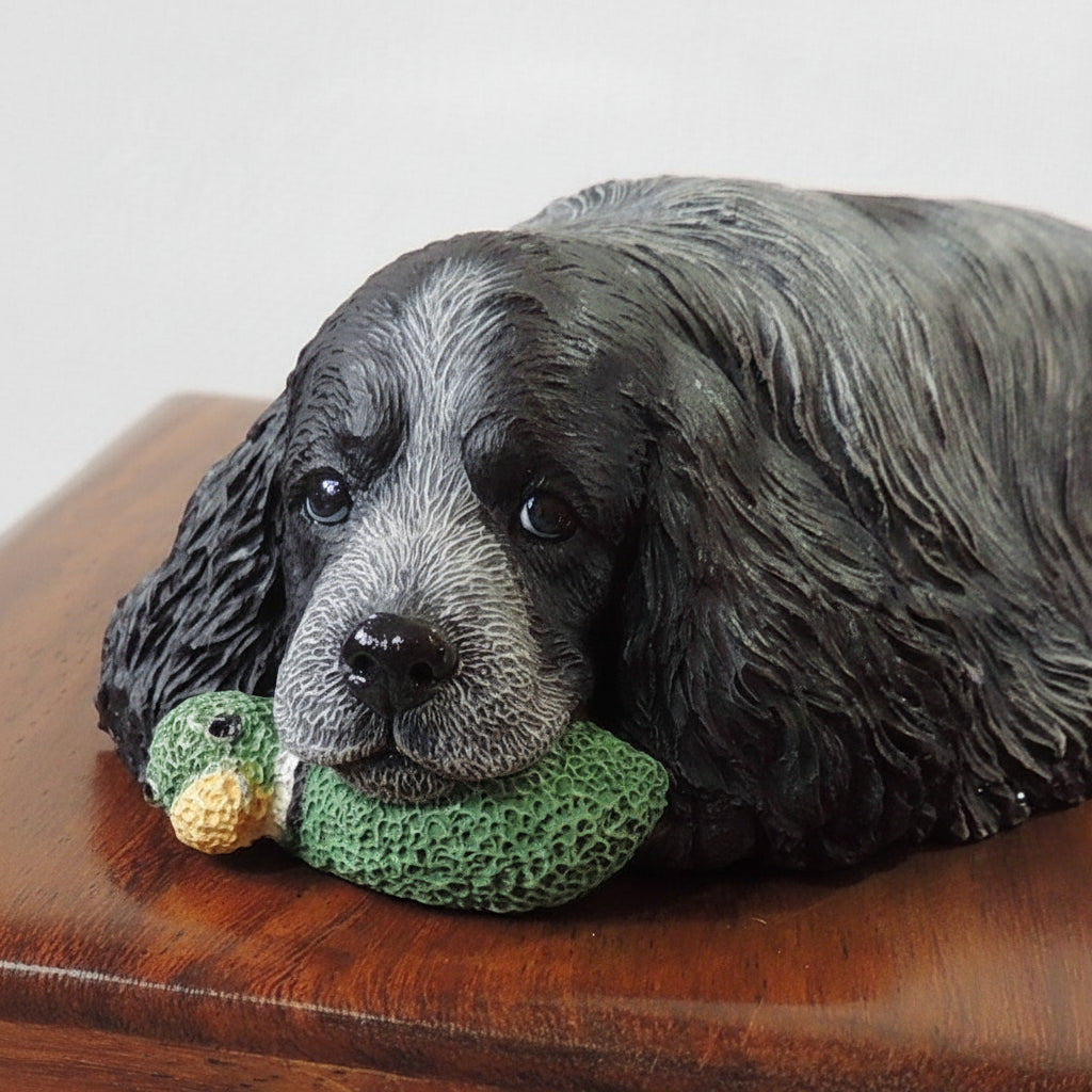 blue roan cocker sculpture