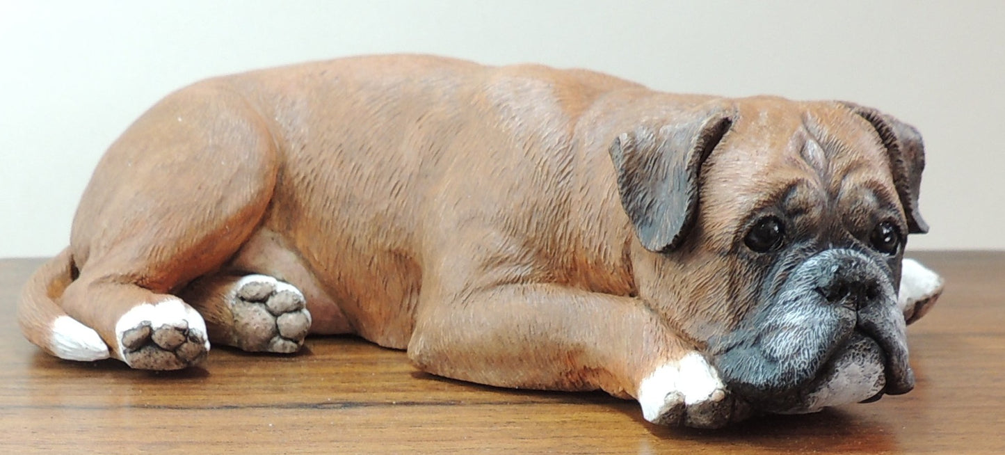 Boxer Dog Wooden Pet Cremation Urn
