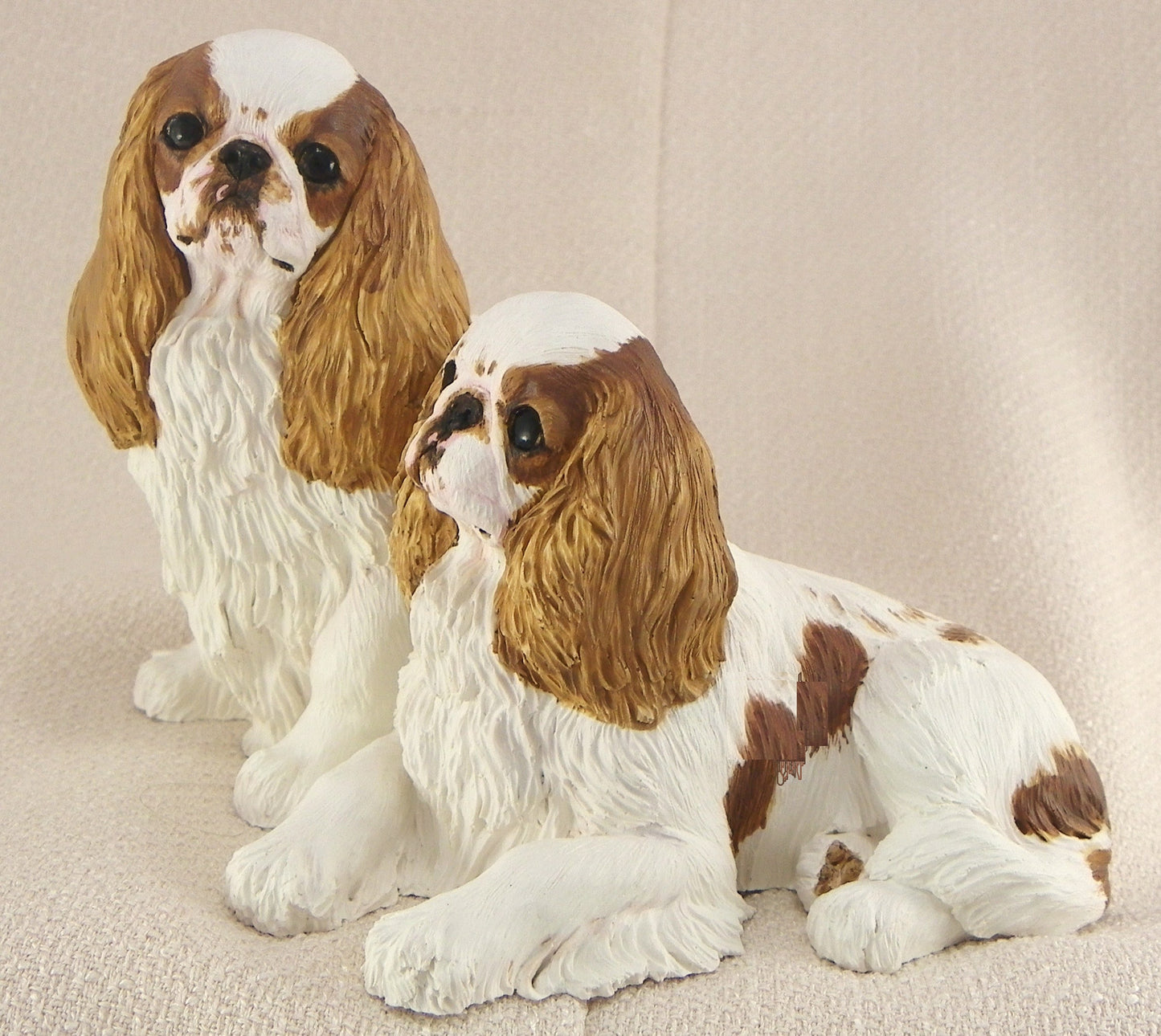 Paire d'épagneuls miniatures anglais ( King Charles Spaniel )