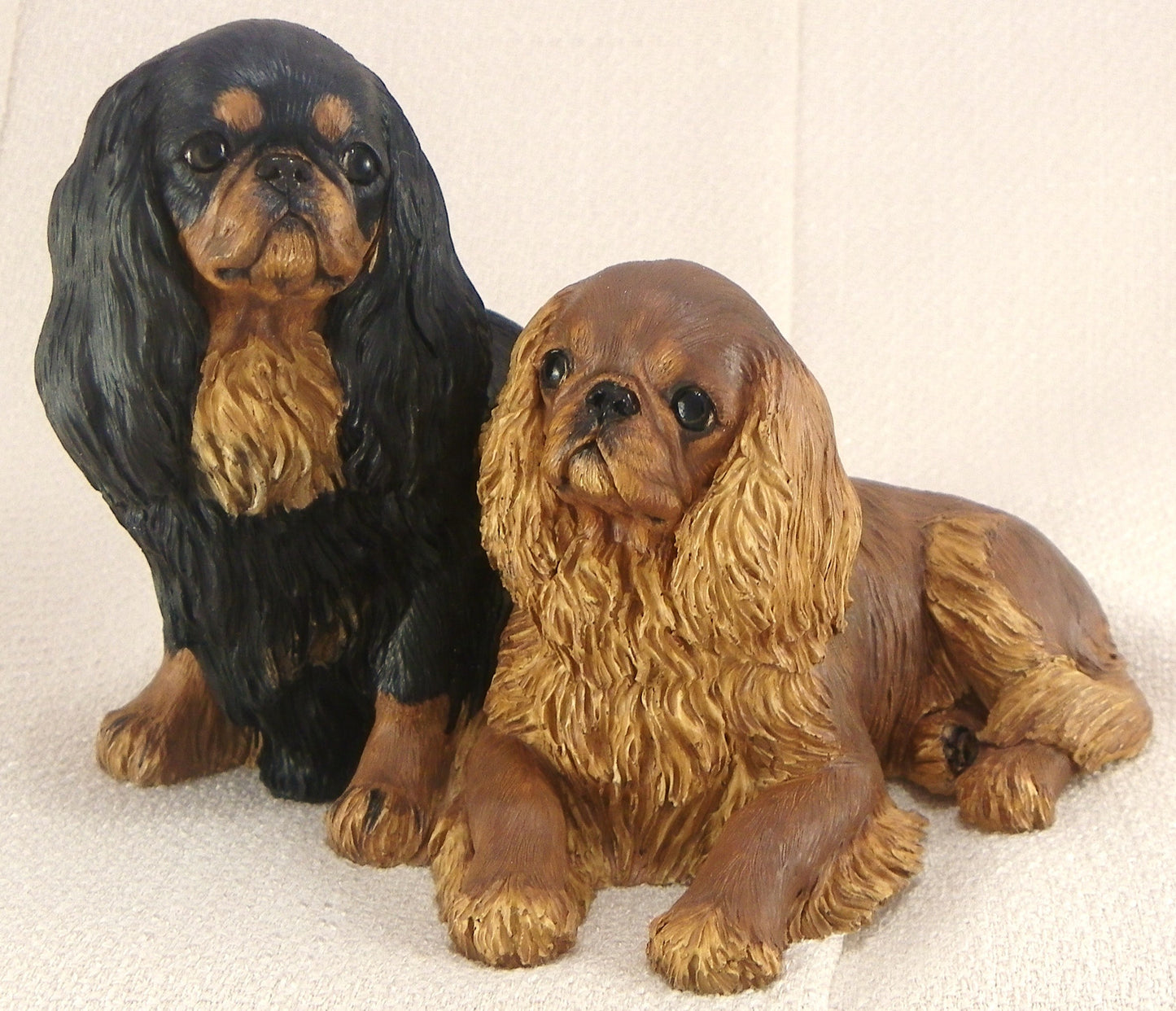 Paire d'épagneuls miniatures anglais ( King Charles Spaniel )