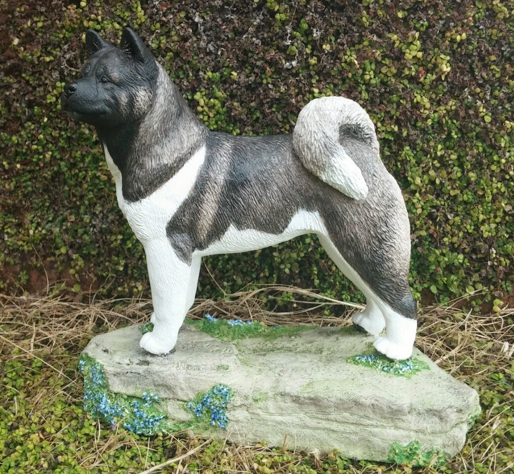 Standing Akita Sculpture By Cavacast