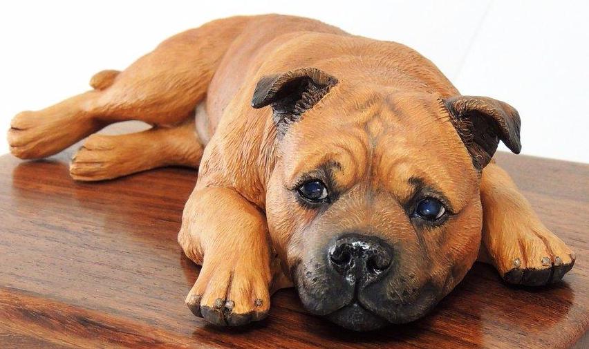 Staffordshire Bull Terrier Sculpture